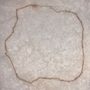 Chain link choker with pink accents